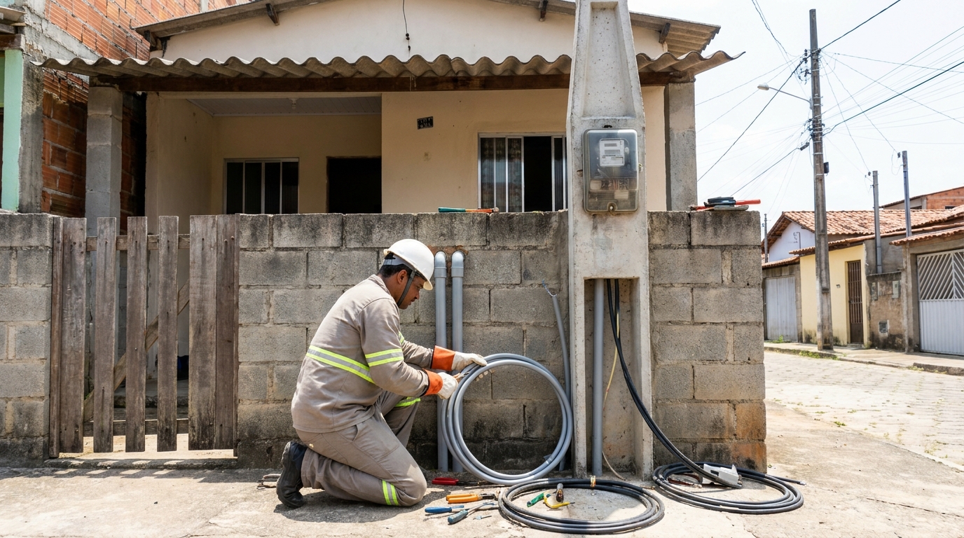 Instalacao de padrao de energia residencial em Natal‑RN