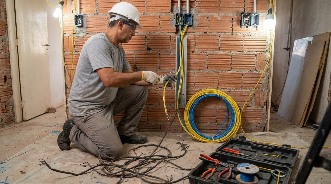 Troca de fiacao eletrica residencial em Natal‑RN